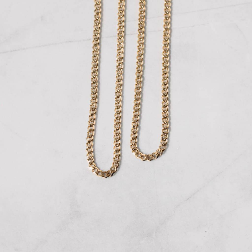 3MM CLEAN CUBAN CHAIN - 18K GOLD - SANTMEZ®