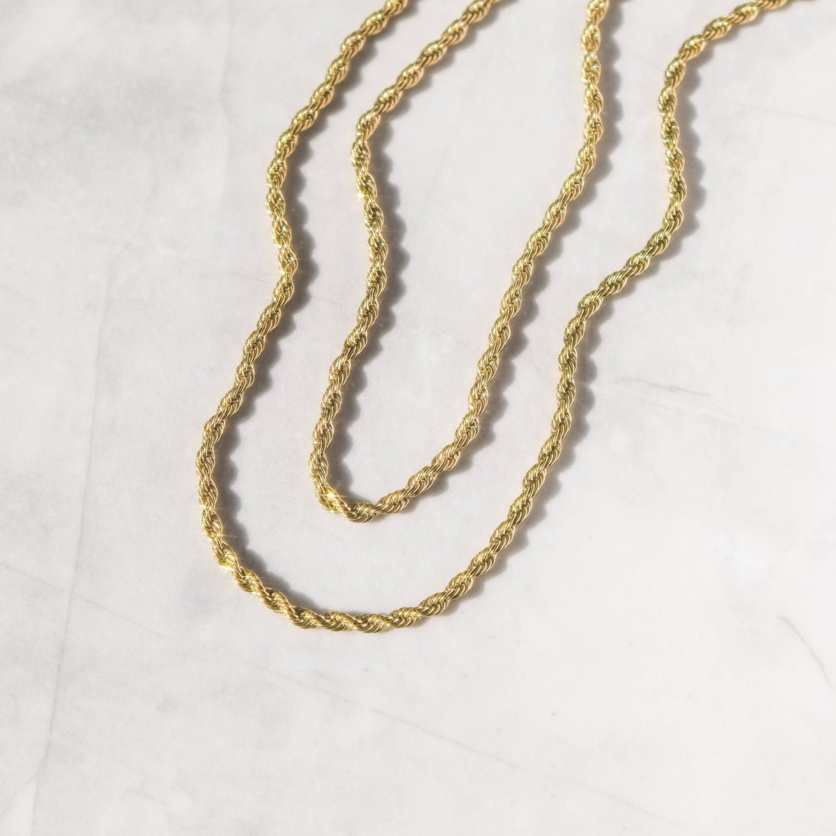 3MM ROPE CHAIN - 18K GOLD - SANTMEZ®