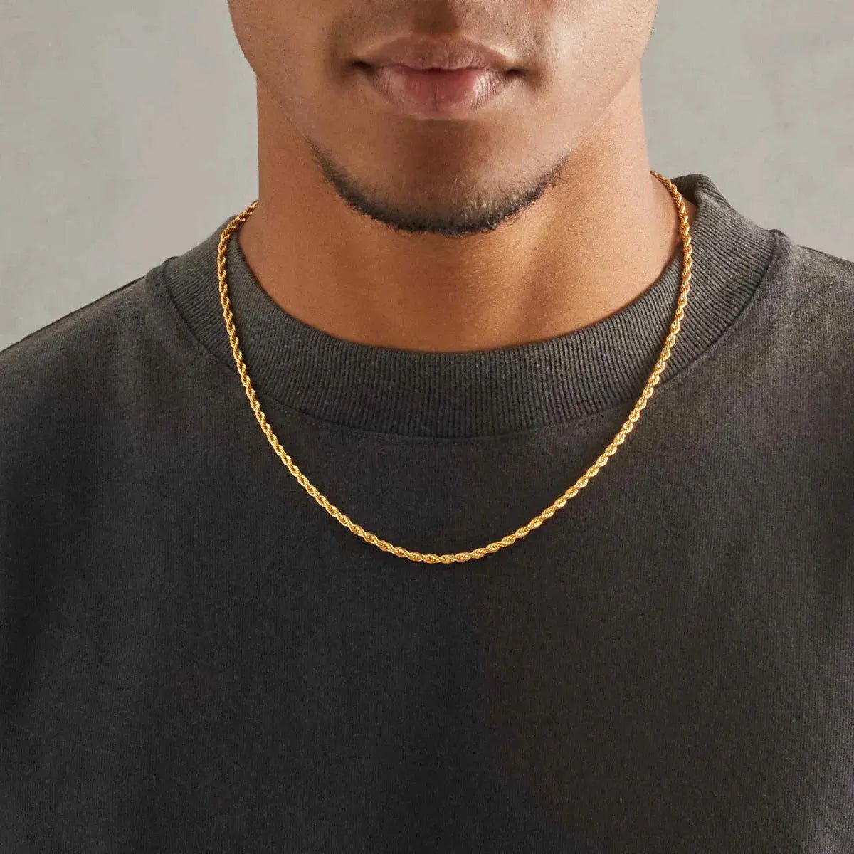 3MM ROPE CHAIN - 18K GOLD - SANTMEZ®