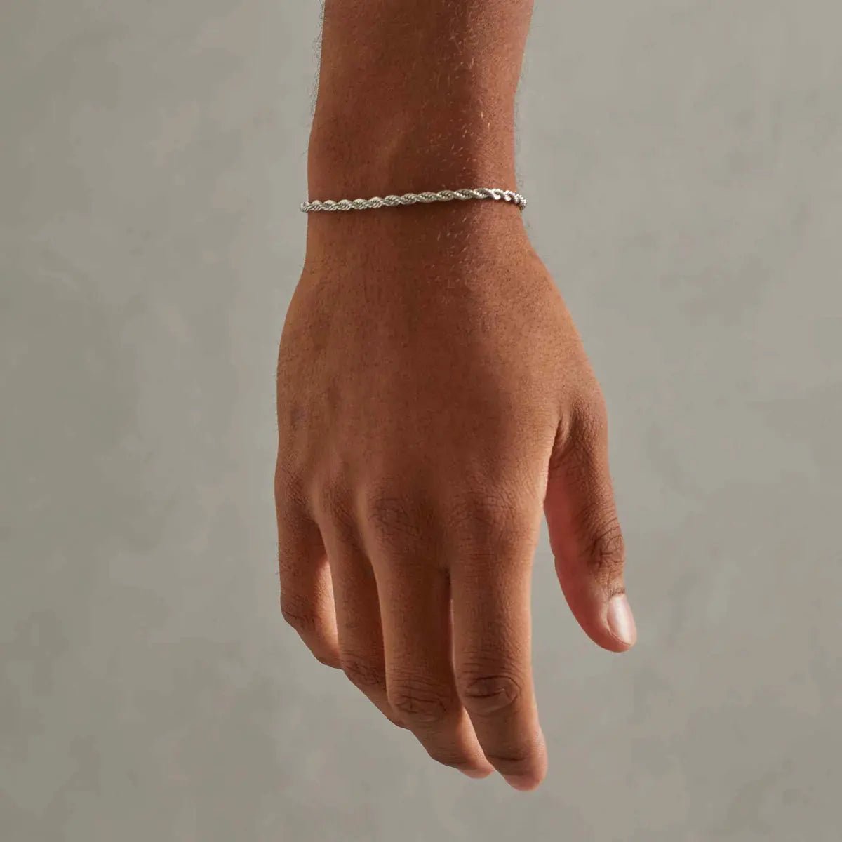 4MM ROPE BRACELET - WHITE GOLD - SANTMEZ®