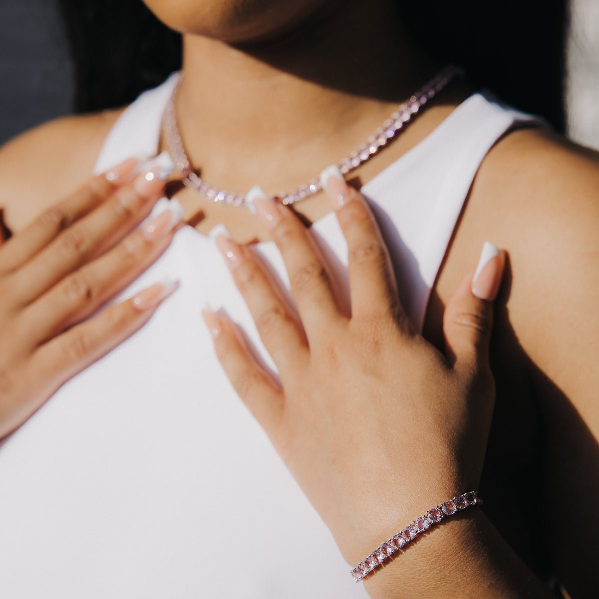 5MM TENNIS BRACELET - PINK - SANTMEZ®