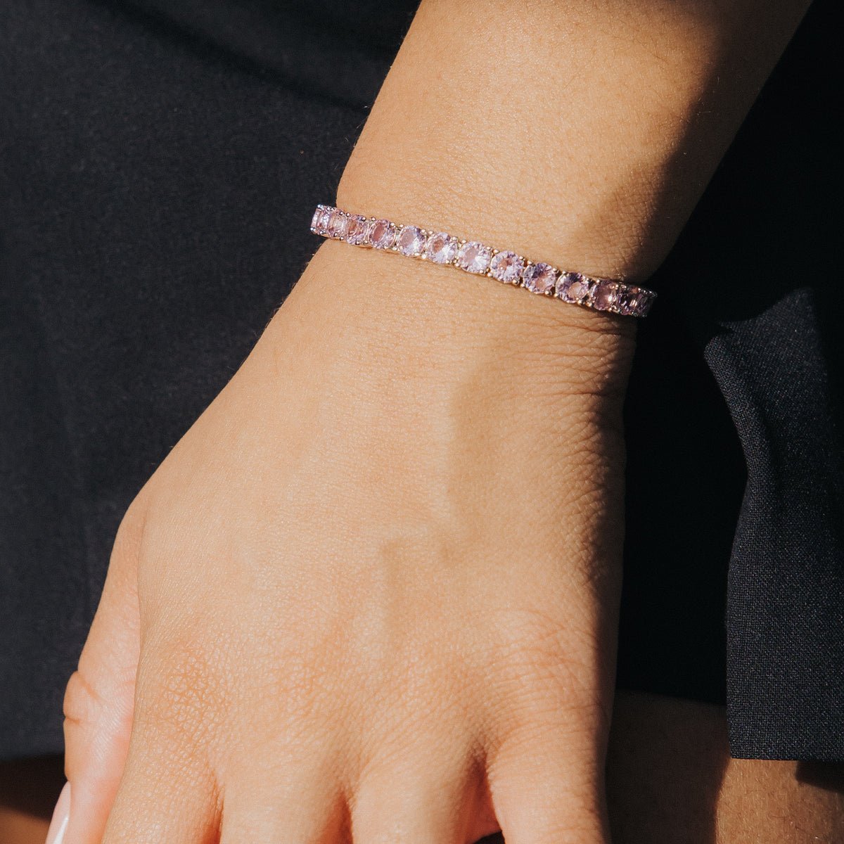 5MM TENNIS BRACELET - PINK - SANTMEZ®