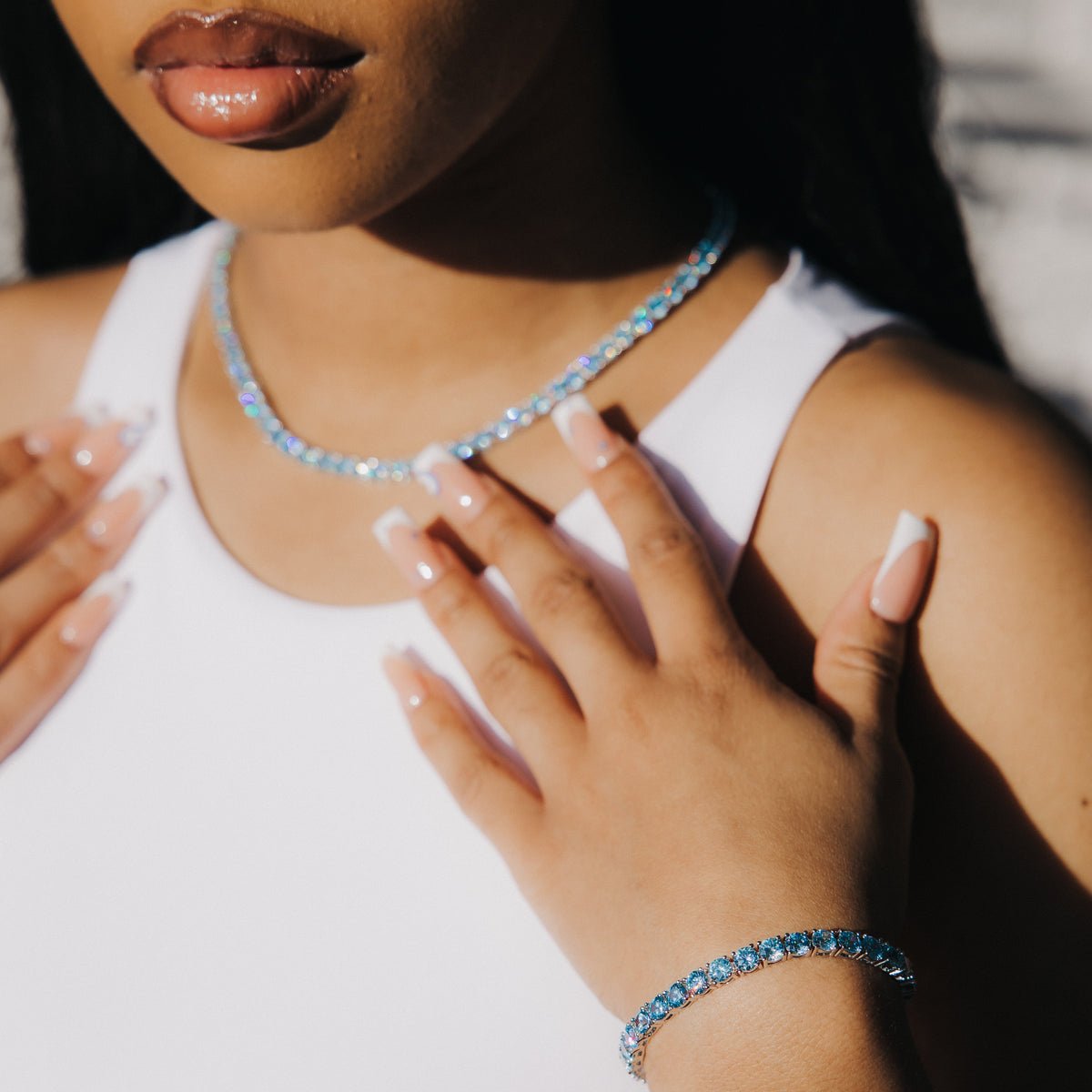 5MM TENNIS BRACELET - SKY BLUE - SANTMEZ®