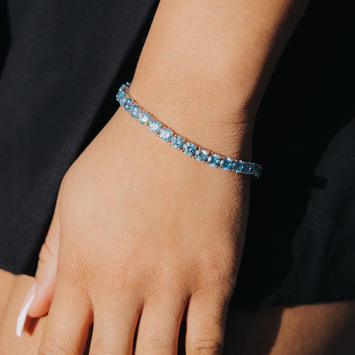 5MM TENNIS BRACELET - SKY BLUE - SANTMEZ®