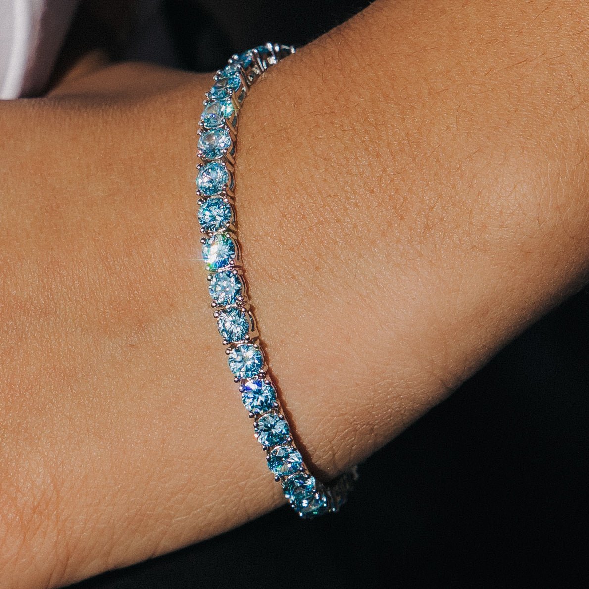 5MM TENNIS BRACELET - SKY BLUE - SANTMEZ®