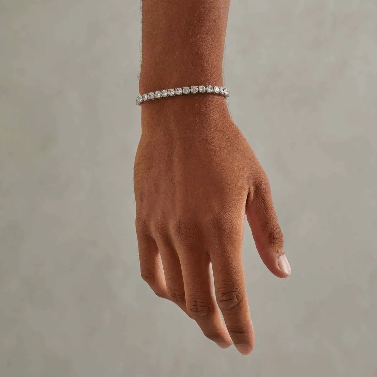 5MM TENNIS BRACELET - WHITE GOLD - SANTMEZ®