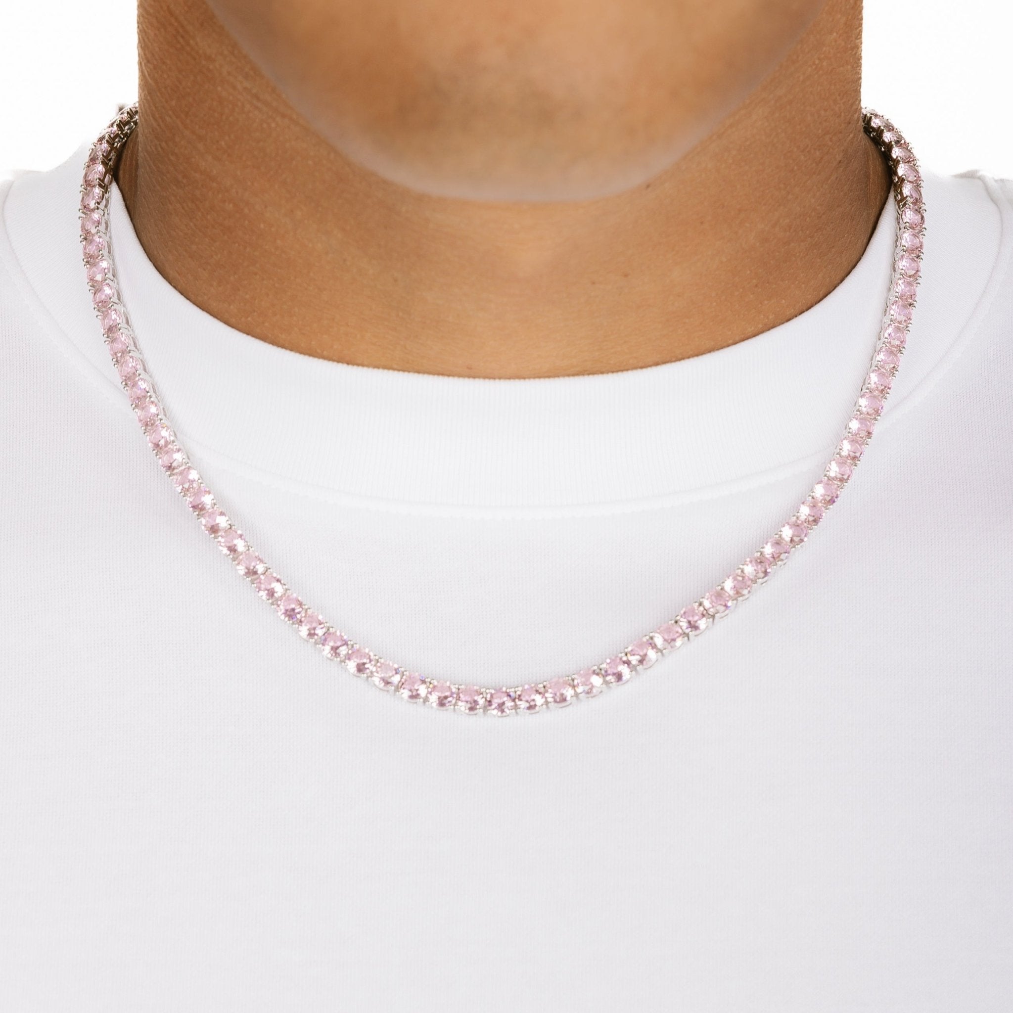 5MM TENNIS CHAIN - PINK - SANTMEZ®