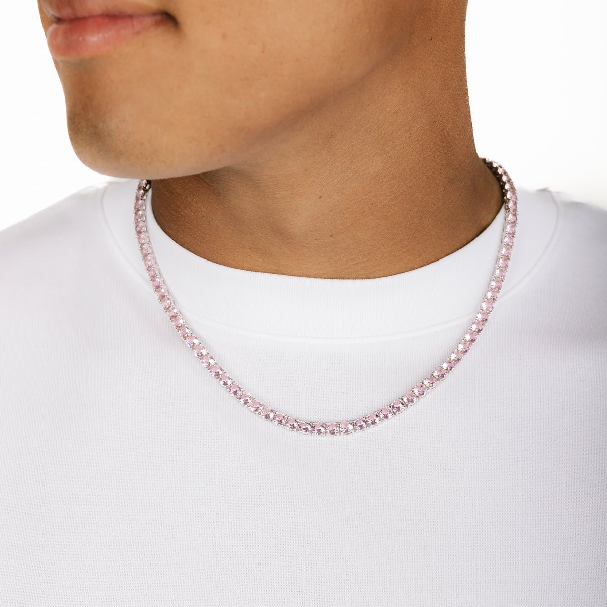 5MM TENNIS CHAIN - PINK - SANTMEZ®