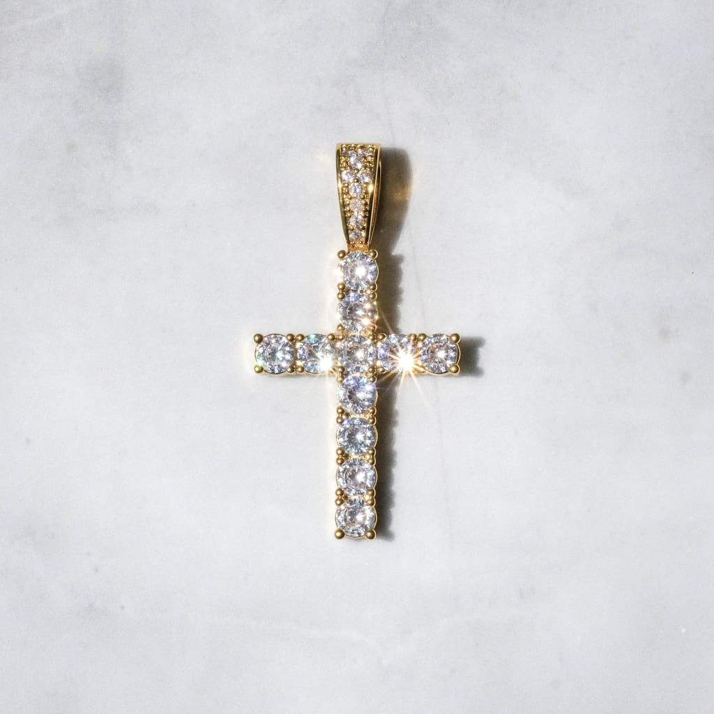 CROSS PIECE PENDANT - 18K GOLD - SANTMEZ®