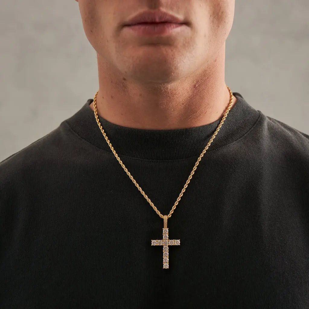 CROSS PIECE PENDANT - 18K GOLD - SANTMEZ®