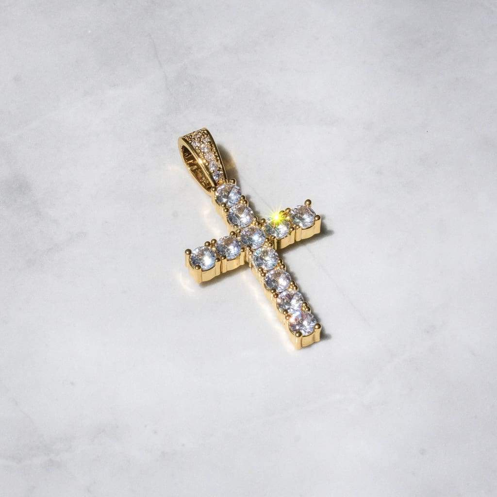 CROSS PIECE PENDANT - 18K GOLD - SANTMEZ®