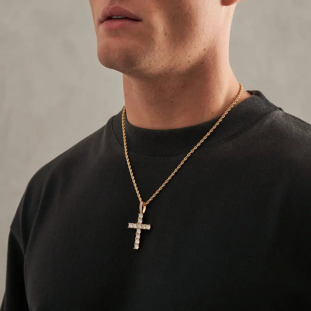 CROSS PIECE PENDANT - 18K GOLD - SANTMEZ®