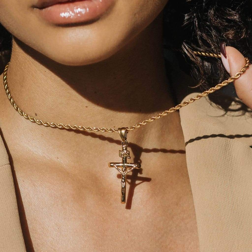 CRUCIFIX PENDANT - 18K GOLD - SANTMEZ®