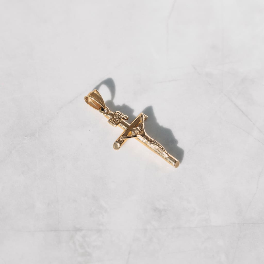 CRUCIFIX PENDANT - 18K GOLD - SANTMEZ®