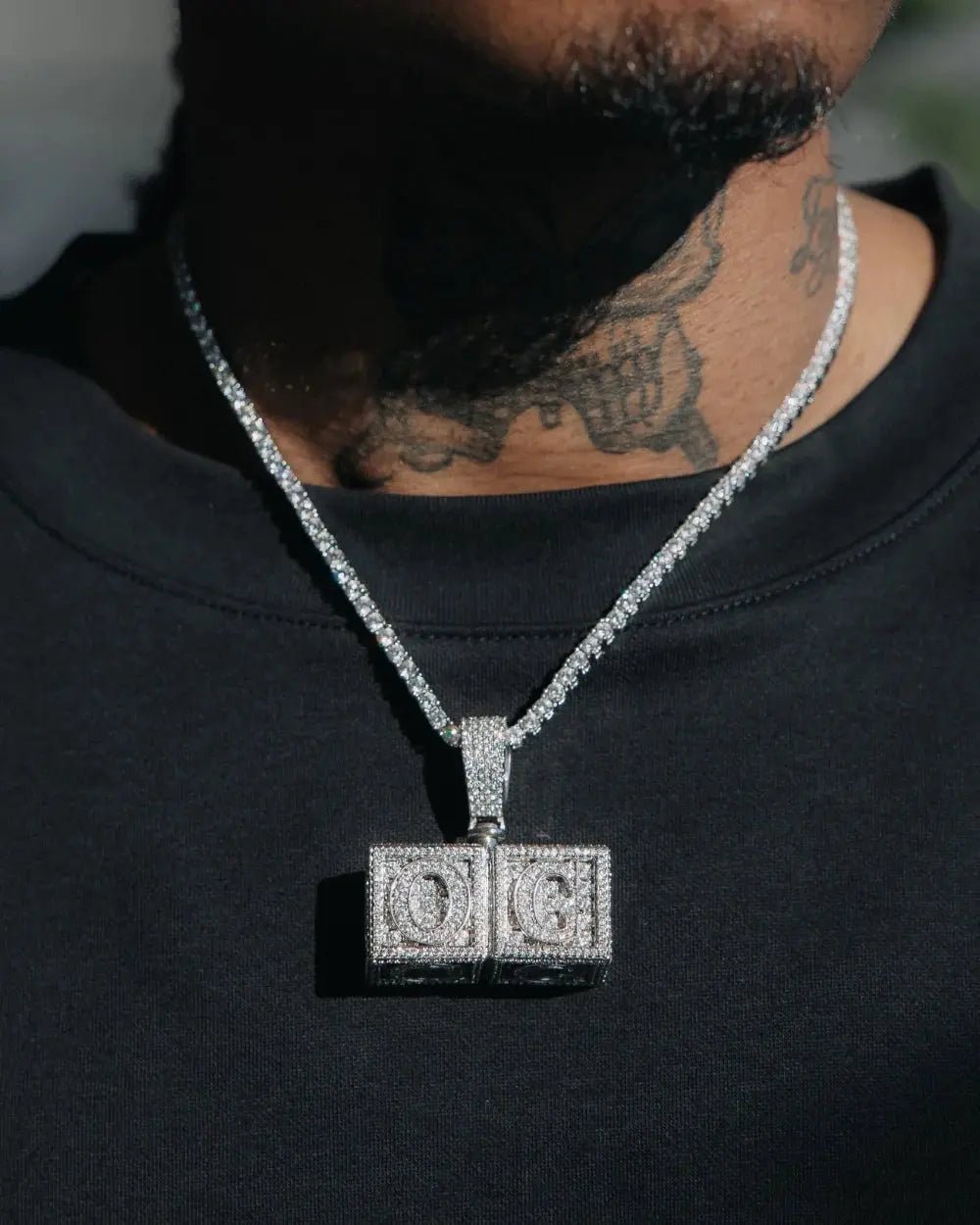 SOLID BLOCK CUSTOM LETTER PENDANT - SANTMEZ®